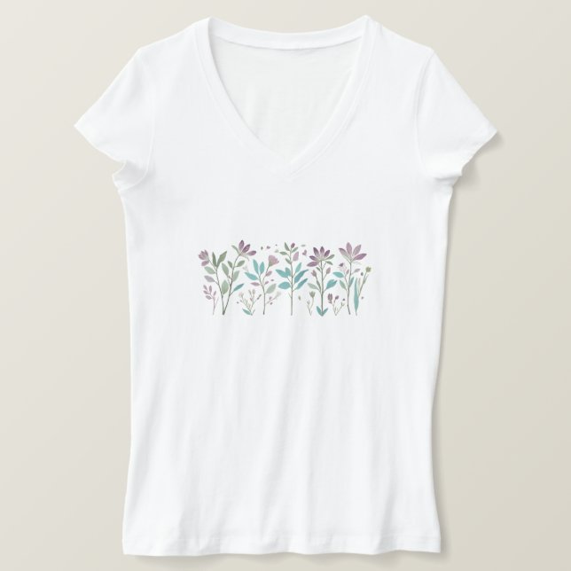 Naturens färgade Bouquet T Shirt (Design framsida)