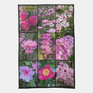 Naturens färger - Rosa blommor Kökshandduk