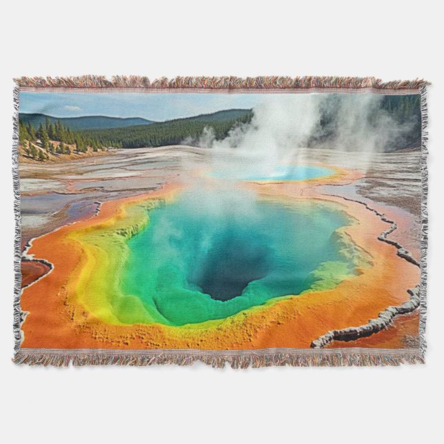 Naturens färgstarka Hett Vår Art Filt (Framsidan)