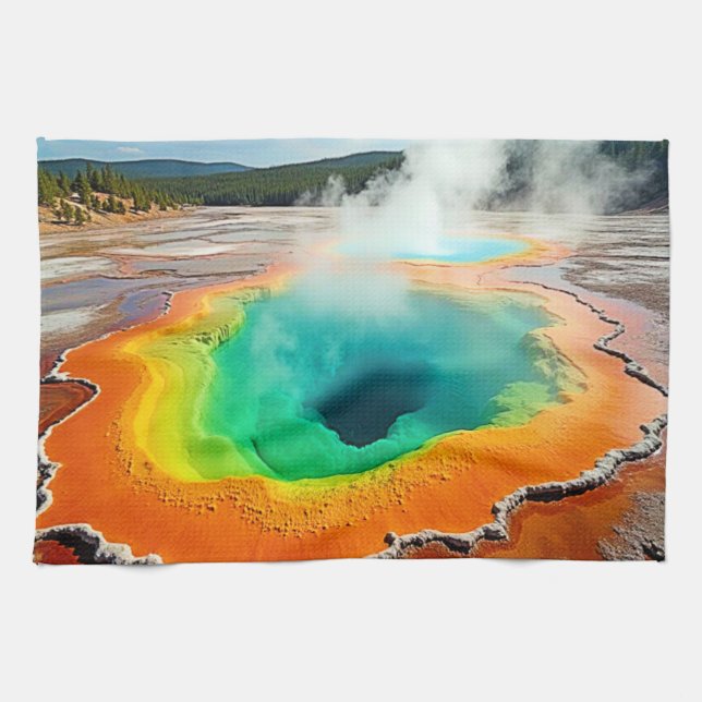 Naturens färgstarka Hett Vår Art Kökshandduk (Horisontell)