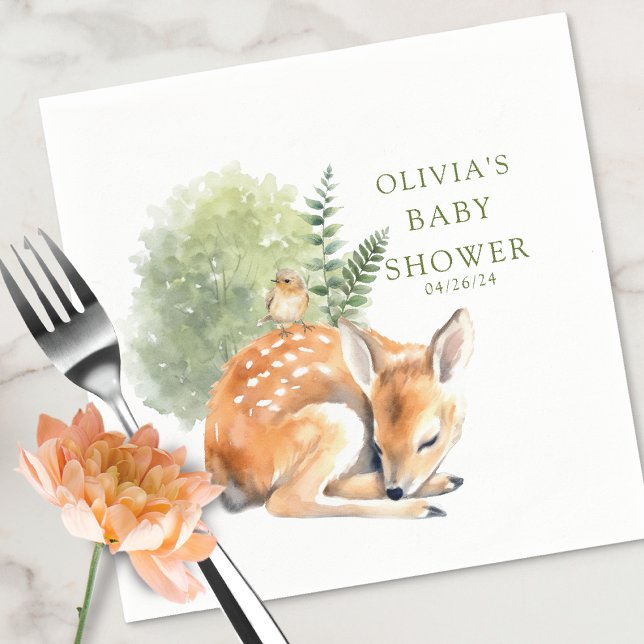 Naturens fina favoritprogram för babyskor för Hjor Pappersservett (Skapare uppladdad)