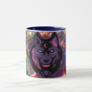 Naturens Galaxy, kosmetisk Varg Grafik Art Mugg