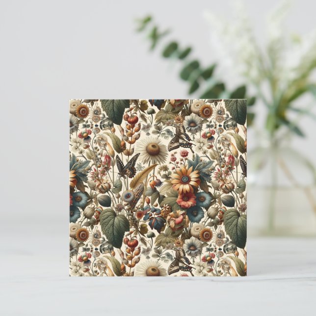 Naturens harmoni: Botaniskt sjölöst Mönster Inbjudningar (Stående Fram)