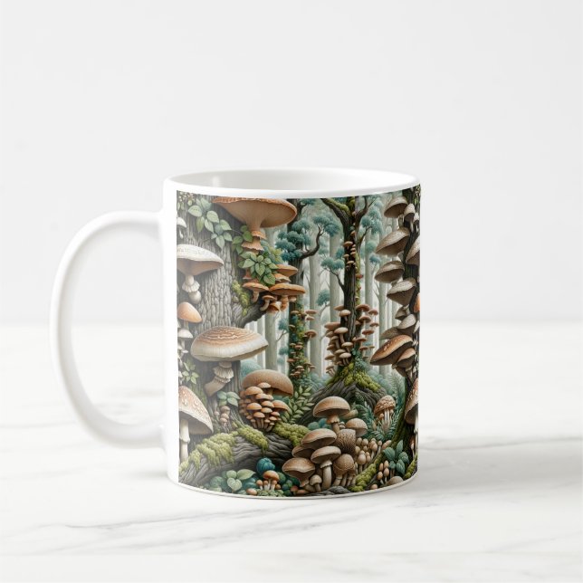 Naturens harmoni: Botaniskt sjölöst Mönster Kaffemugg (Vänster)