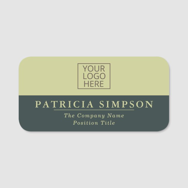 Naturens harmoni: Gulten Hunter Grönt & Pistachio Namnbricka (Framsida)