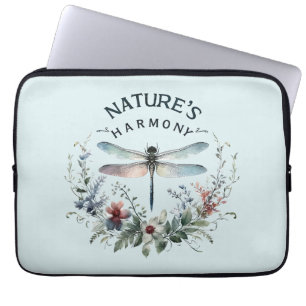 Naturens harmoni - Konstnärlig Dragonfly Laptop Fodral