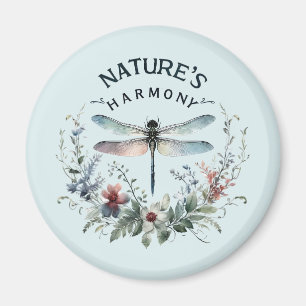 Naturens harmoni - Konstnärlig Dragonfly Magnet