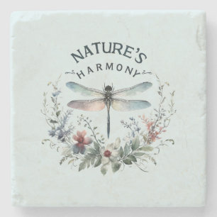 Naturens harmoni - Konstnärlig Dragonfly Stenunderlägg