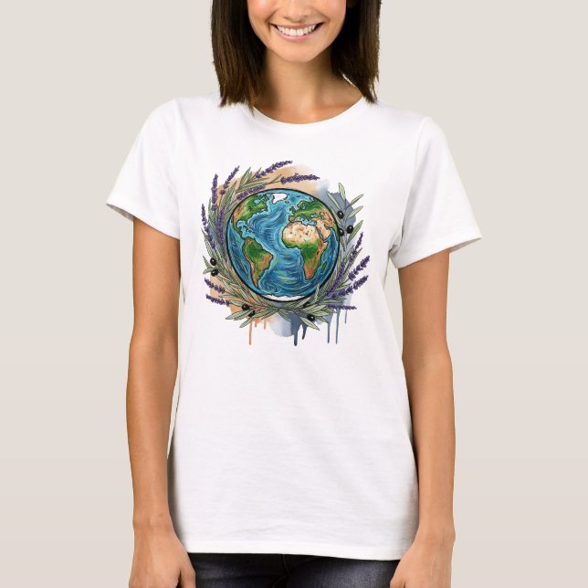 Naturens kejsarplanetjord t shirt (Framsida)