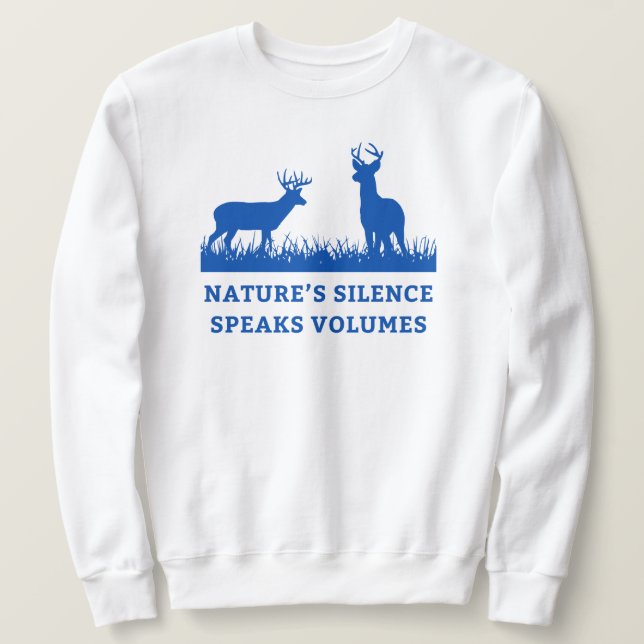 Naturens ljudnivåer | Hjort Hunting Lång Ärmad Tröja (Design framsida)