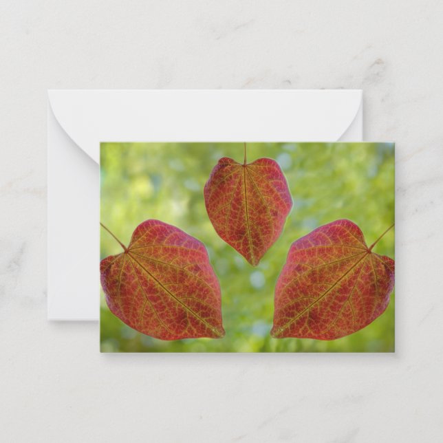Naturens Löv i Kärlek Anteckningskort (Framsida)