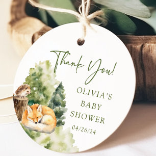 Naturens Märkre för avlysande foxskal för babyskor Gåvor Etiketter