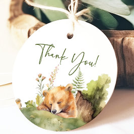 Naturens Märkre med  Beear Baby Shower Favor Gift Gåvor Etiketter