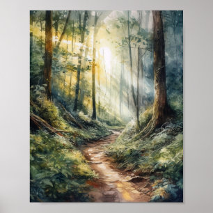 Naturens naturens fredliga Poster i skogen