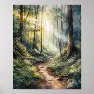 Naturens naturens fredliga Poster i skogen