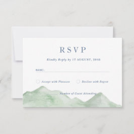 Naturens OSA för bergsvattenfärgen Bröllop svarar Kort