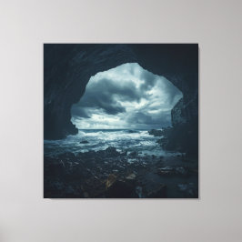 Naturens pälsram i sten canvastryck