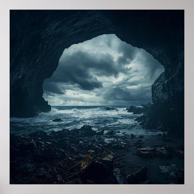 Naturens pälsram i sten poster (Framsidan)