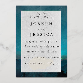 Naturens passion: Bröllopsinbjudan för vattenfärge