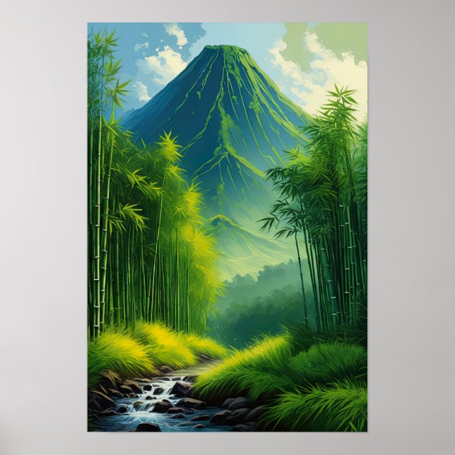Naturens Reverie, sömnsvindlande vulcano Poster (Framsidan)