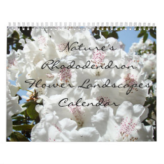 Naturens Rhododendron Blomma Landskaps Kalendrar Kalender