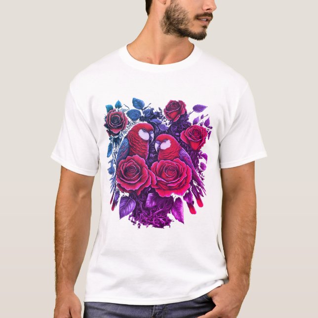 Naturens Ro Kärlek - Elegant par hjärtformgivning: T Shirt (Framsida)