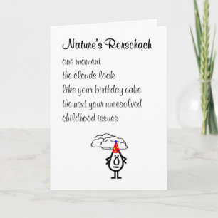 Naturens Rorschach - en fin Grattis på födelsedage Kort