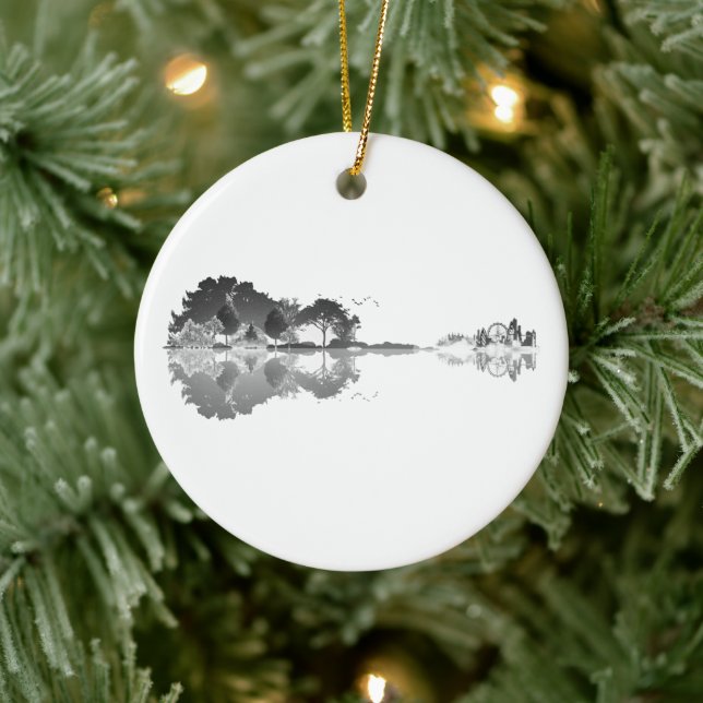 Naturens Sång: Skogslandskonst Julgransprydnad Keramik (Träd)