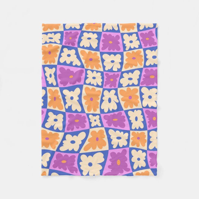 Naturens schackbräde fleecefilt (Framsidan)