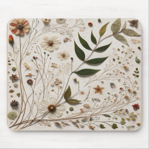 Naturens Skönhet Botaniska Blommor & Löv Musmatta