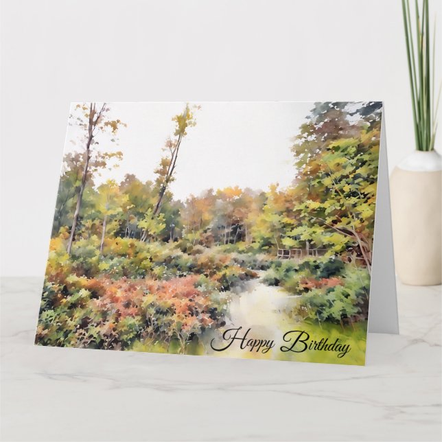 Naturens skönhet - födelsedagskort kort (Framsida)