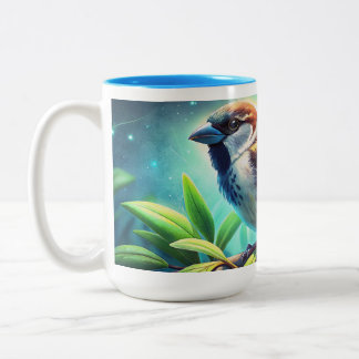 Naturens skönhet: House Sparrow Coffee Mugg