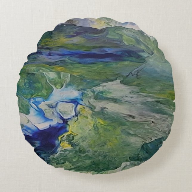 Naturens skönhet rund kudde (Framsidan)