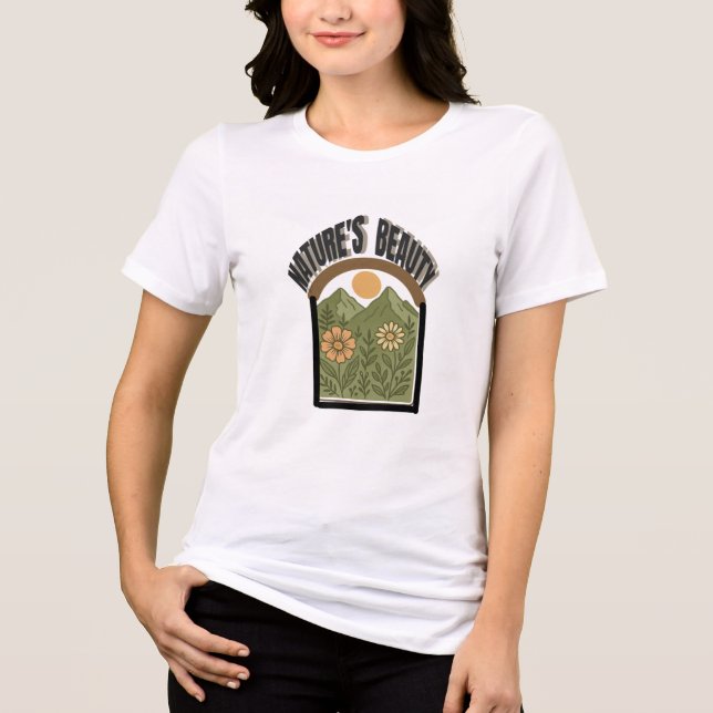 Naturens skönhets- T-Shirt-design T Shirt (Framsida)