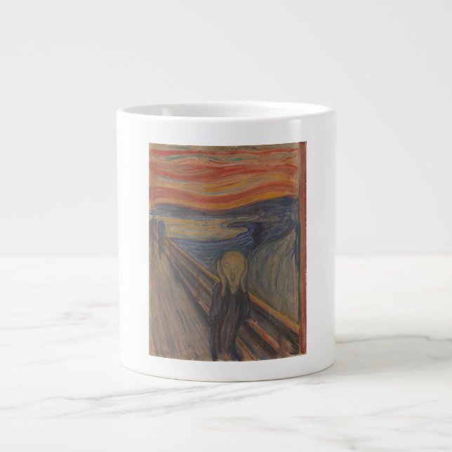 Naturens skrik av Edvard Munch 1893 Jumbo Mugg (Framsidan)