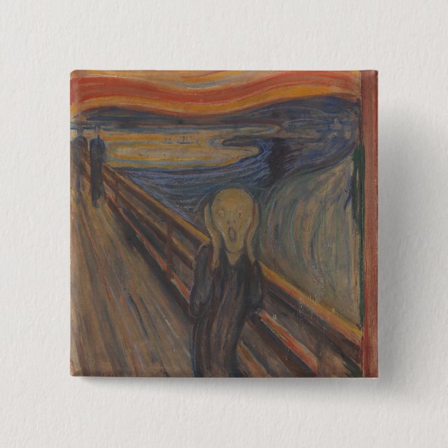 Naturens skrik av Edvard Munch 1893 Knapp (Framsida)
