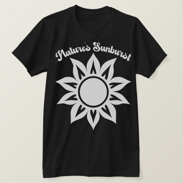Naturens stjärnburst Solros T Shirt (Design framsida)