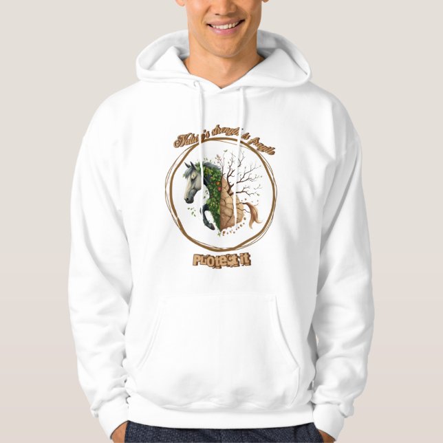 Naturens styrka är bräcklig - skydda den hoodie (Framsida)