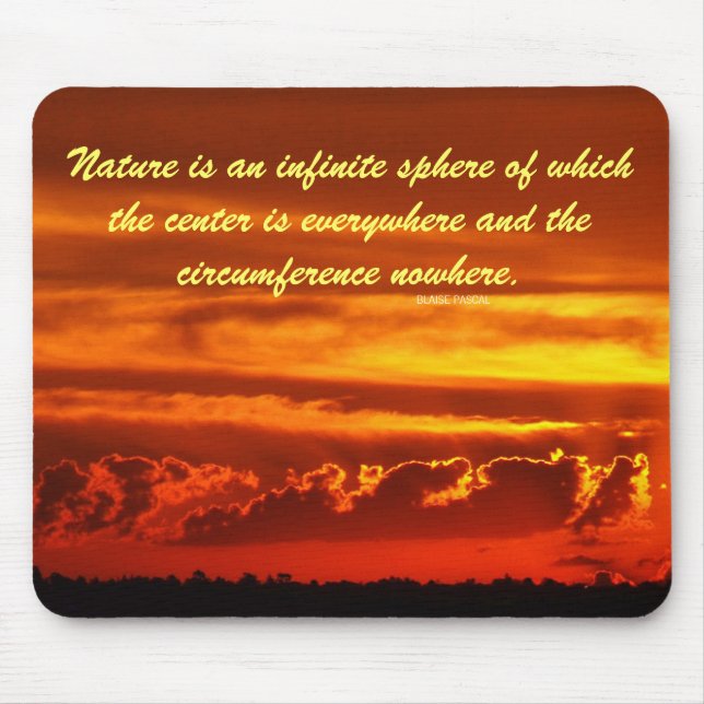 Naturens svep citerar Sunset Clouds Mousepad Musmatta (Framsidan)