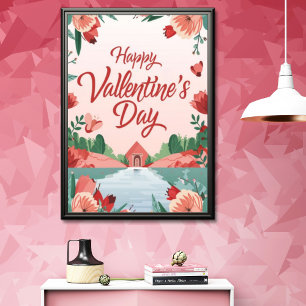 Naturens symfoni på Alla hjärtans dag i Kärlek Poster