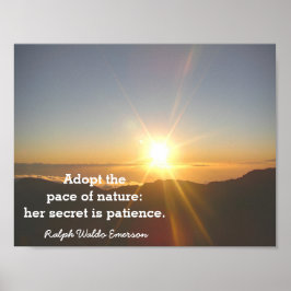 Naturens tålamod - Emerson-citat - tryck