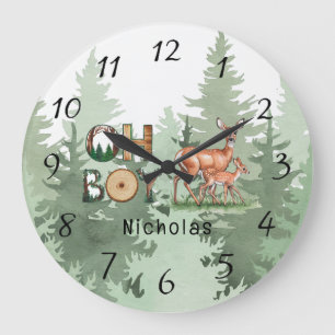 Naturens uttryck: Oh Boy Baby Shower Gift Stor Klocka