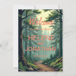 Naturens Väg: ett serenasbröllop-inbjudningskort" Inbjudningar