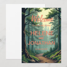 Naturens Väg: ett serenasbröllop-inbjudningskort"