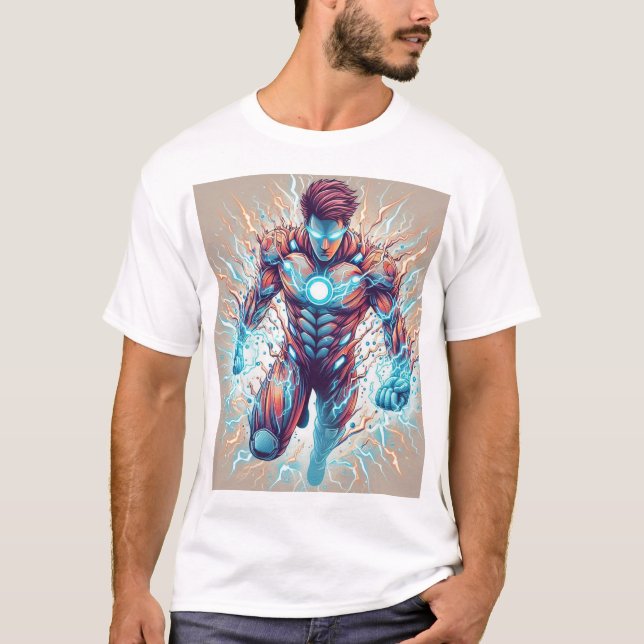 "Naturens väktare: Superhjälte Power Unleaschad" T Shirt (Framsida)