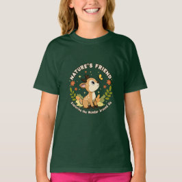 Naturens vän söta fawn skogs djur t shirt