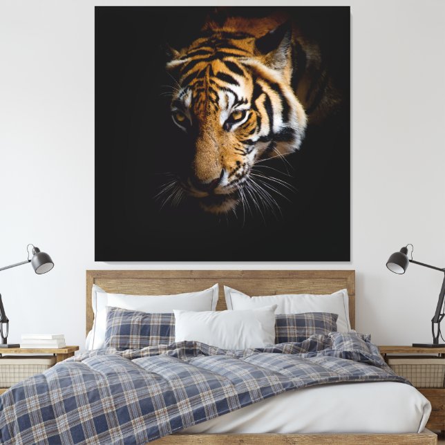 Naturens vilda djur - Tiger Canvas (Insitu (sovrum))