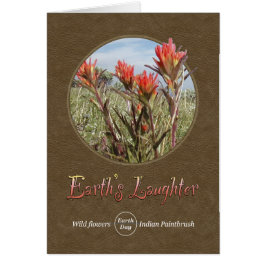 Naturens Wildblomma indisk pensel Hälsningskort