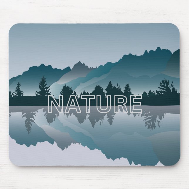 Nature's Beauty Mountain Reflection Mouse Pad Musmatta (Framsidan)