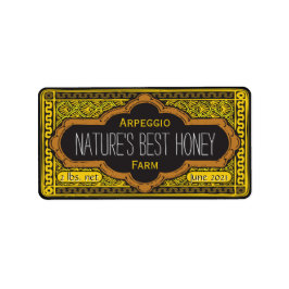 Natures Best Honung Burk Personlig Adressetikett